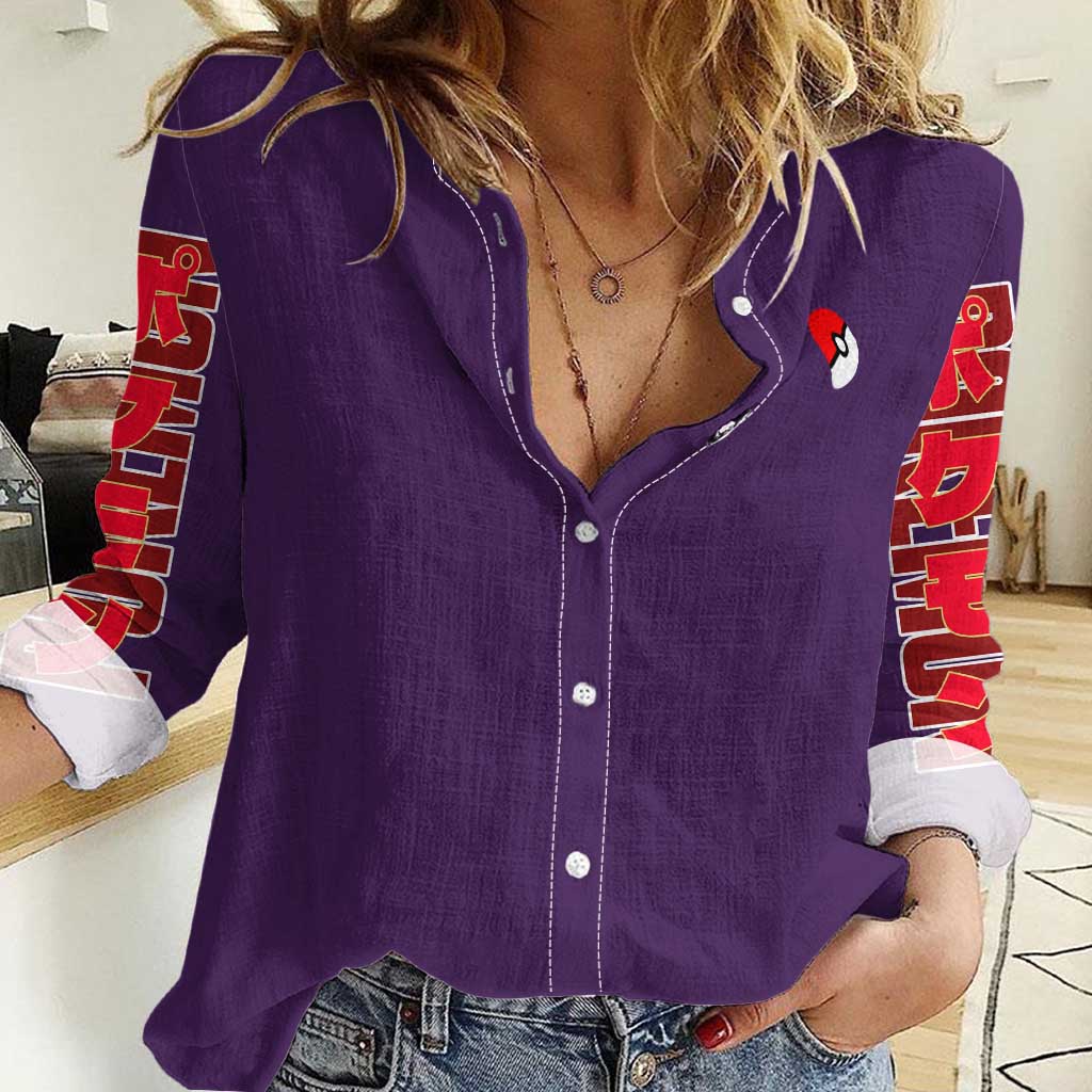 Psychic Type Poke Women Casual Shirt Japan Anime Style - The Mazicc