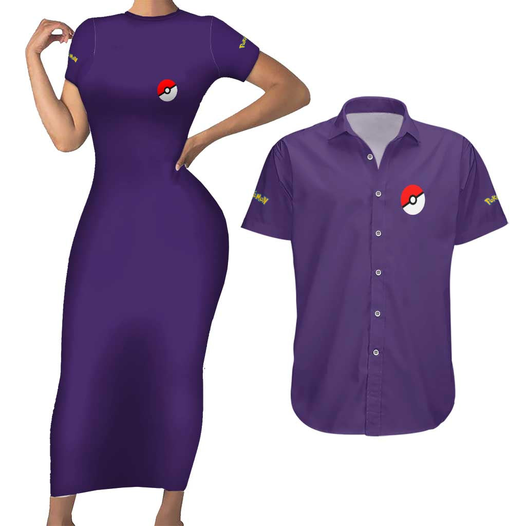 Plusle and Minun Poke Couples Matching Short Sleeve Bodycon Dress and Hawaiian Shirt Japan Anime Style - The Mazicc