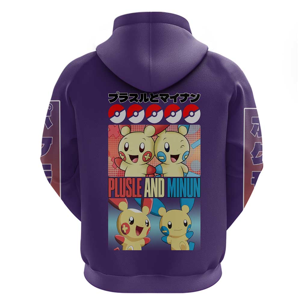 Plusle and Minun Poke Hoodie Japan Anime Style - The Mazicc