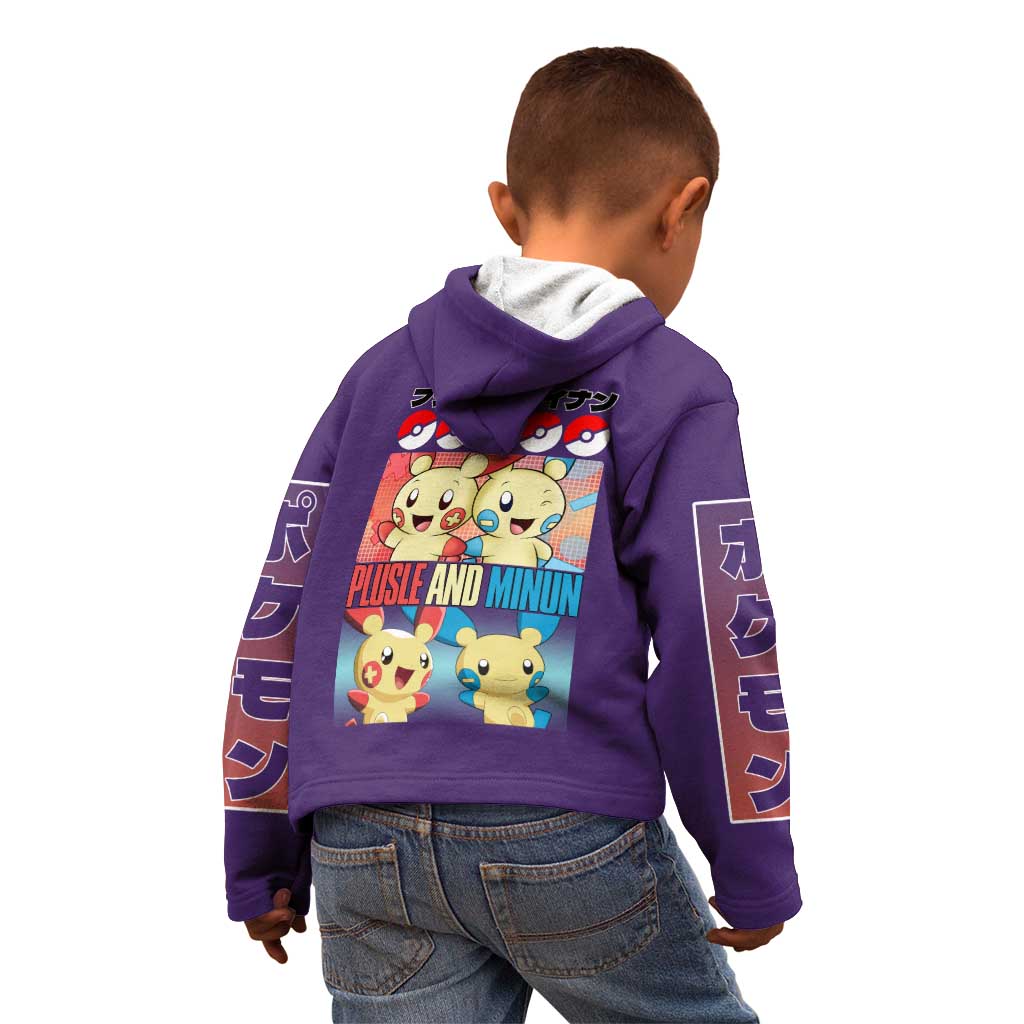 Plusle and Minun Poke Kid Hoodie Japan Anime Style - The Mazicc