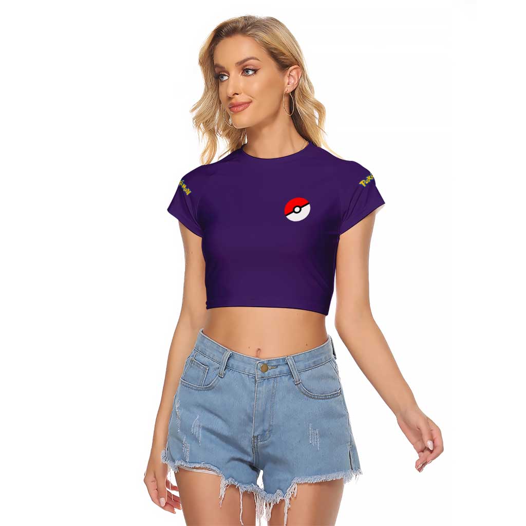 Plusle and Minun Poke Raglan Cropped T Shirt Japan Anime Style - The Mazicc