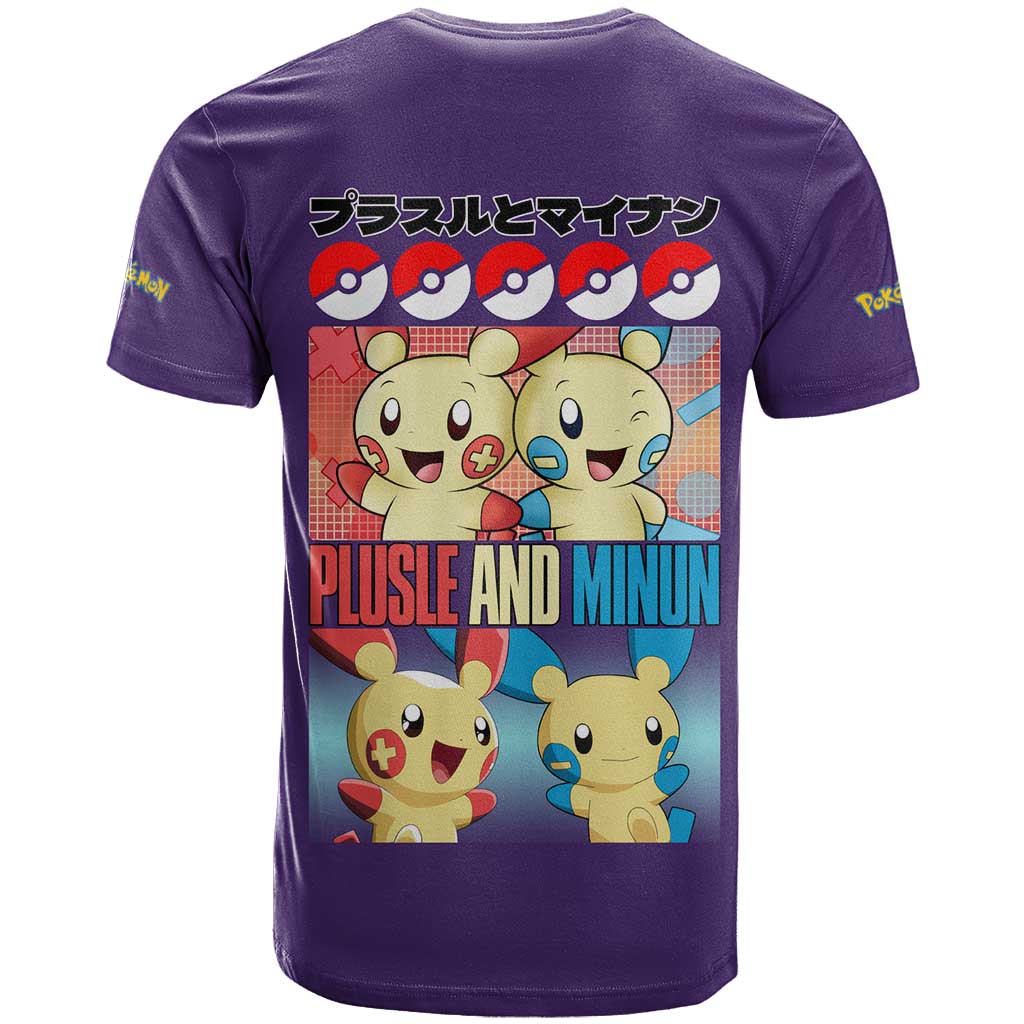 Plusle and Minun Poke T Shirt Japan Anime Style - The Mazicc