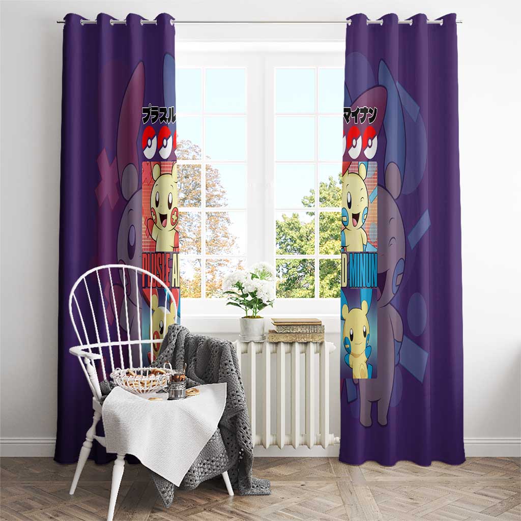 Plusle and Minun Poke Window Curtain Japan Anime Style - The Mazicc