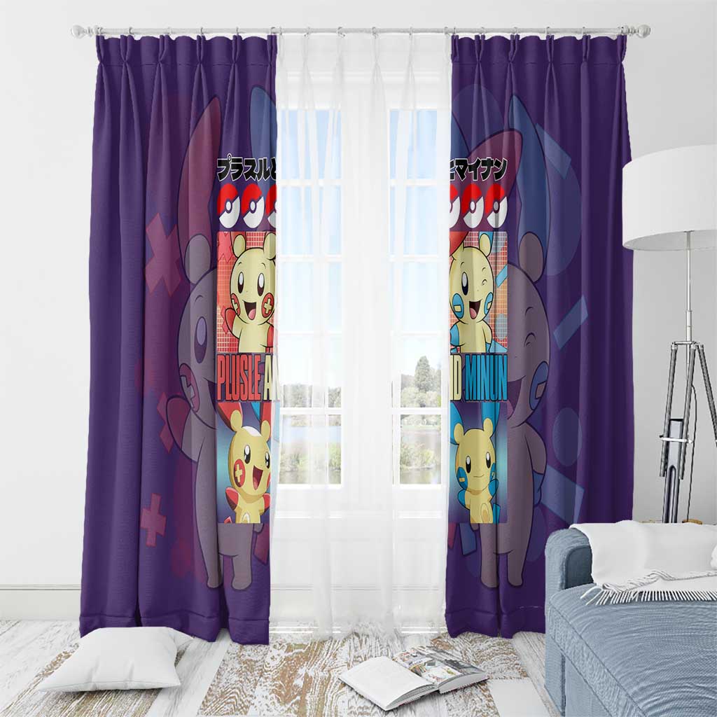 Plusle and Minun Poke Window Curtain Japan Anime Style - The Mazicc