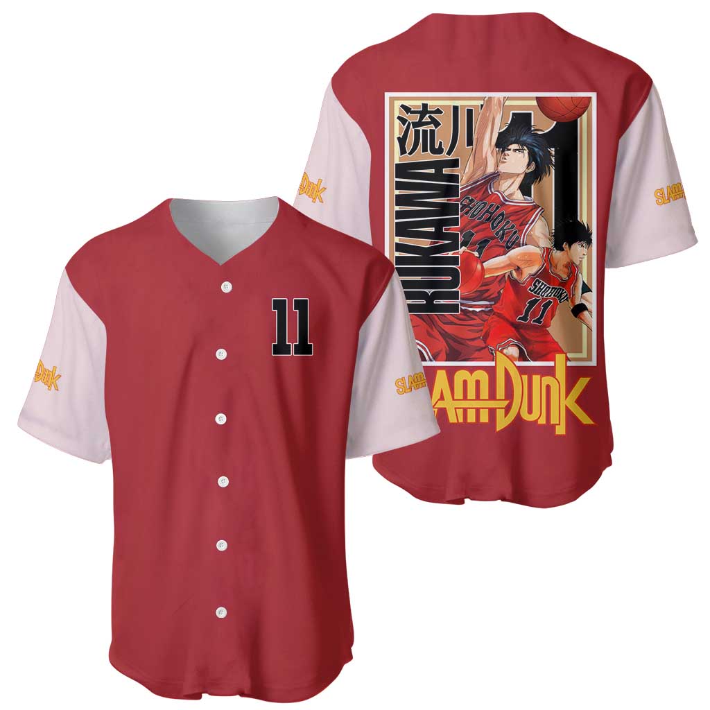 Kaede Rukawa Slam Dunk Baseball Jersey Japan Anime Style - The Mazicc