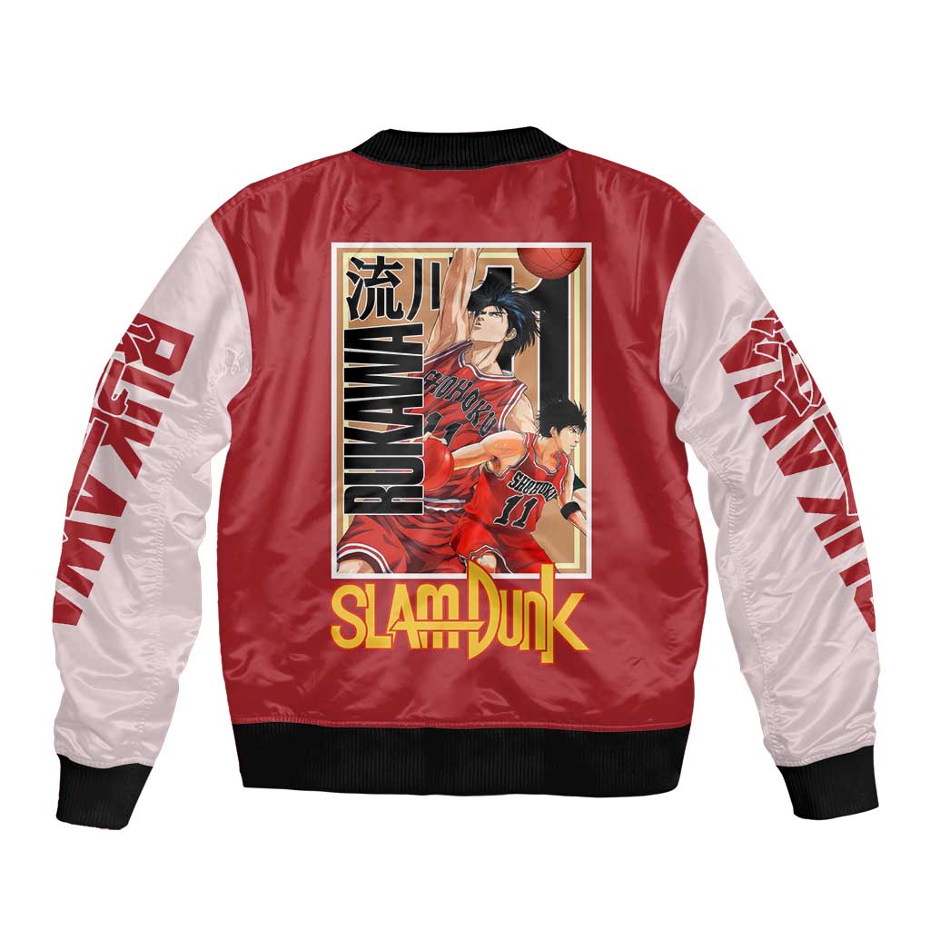 Kaede Rukawa Slam Dunk Bomber Jacket Japan Anime Style - The Mazicc
