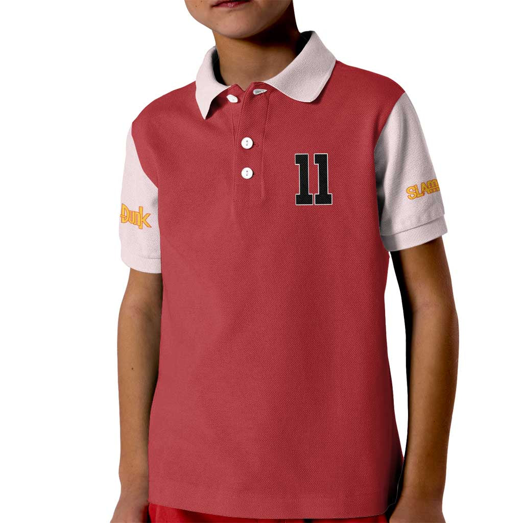 Kaede Rukawa Slam Dunk Kid Polo Shirt Japan Anime Style - The Mazicc