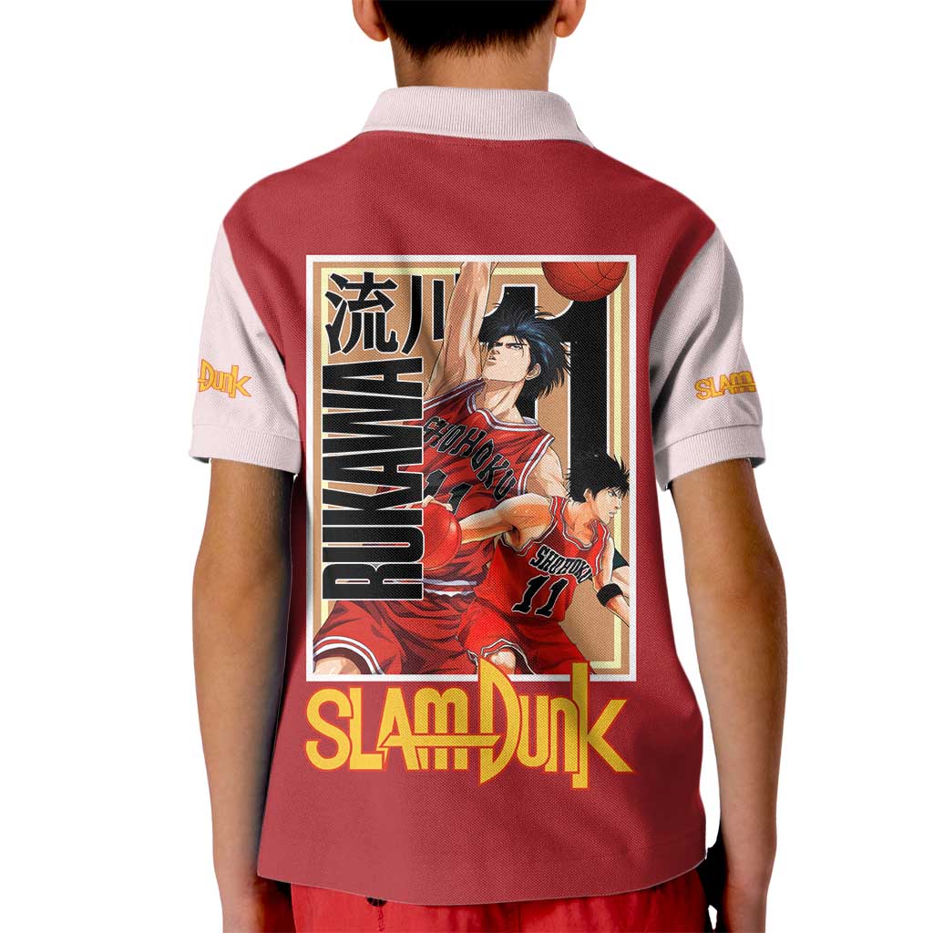 Kaede Rukawa Slam Dunk Kid Polo Shirt Japan Anime Style - The Mazicc