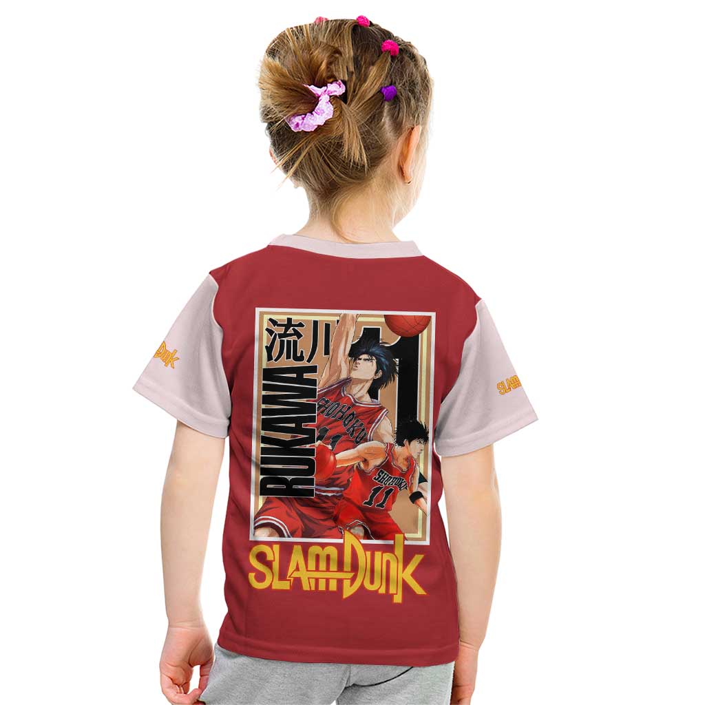 Kaede Rukawa Slam Dunk Kid T Shirt Japan Anime Style - The Mazicc