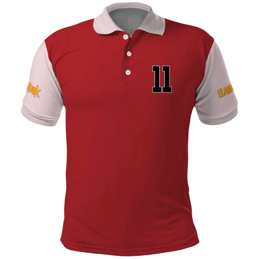 Kaede Rukawa Slam Dunk Polo Shirt Japan Anime Style - The Mazicc