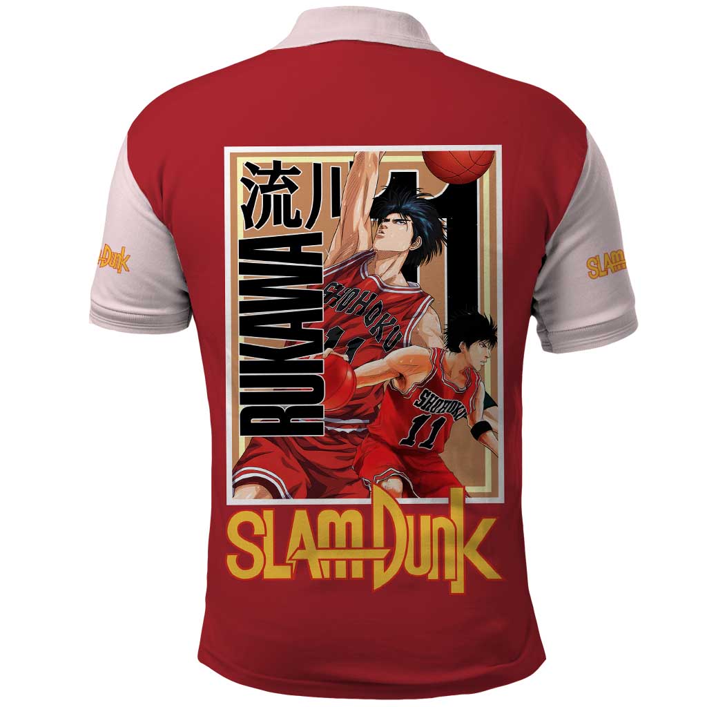 Kaede Rukawa Slam Dunk Polo Shirt Japan Anime Style - The Mazicc