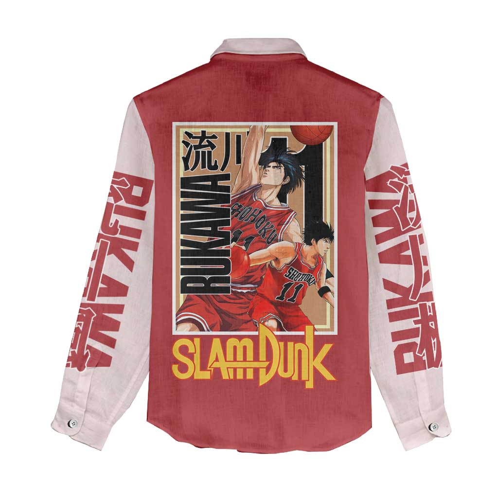 Kaede Rukawa Slam Dunk Women Casual Shirt Japan Anime Style - The Mazicc