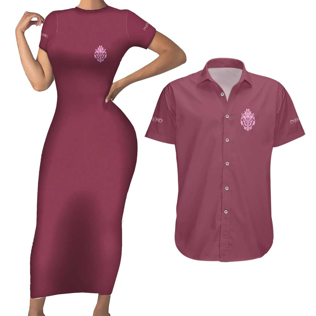 Shalltear Bloodfallen Overlord Couples Matching Short Sleeve Bodycon Dress and Hawaiian Shirt Japan Anime Style - The Mazicc