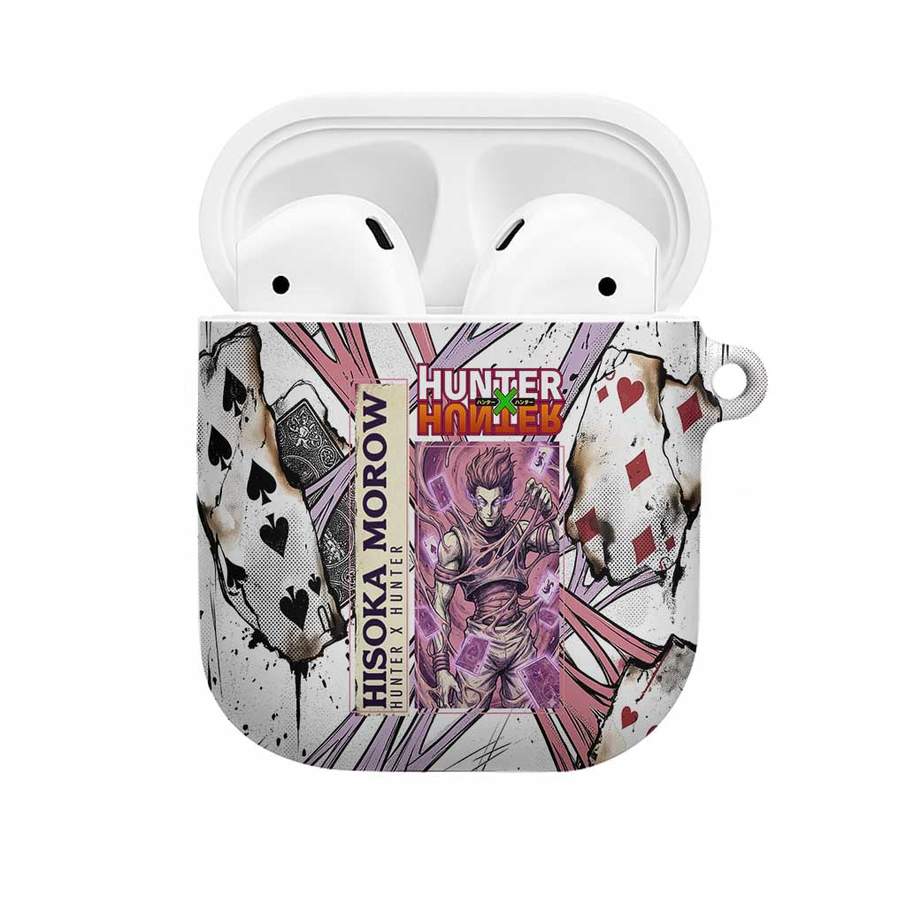 Hisoka Morow Playing Card Theme AirPods Case with Magic Aura and Artistic Anime Illustration - The Mazicc