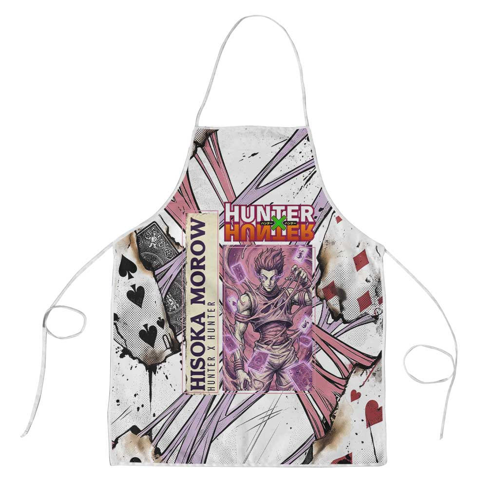Hisoka Morow Playing Card Theme Apron with Magic Aura and Artistic Anime Illustration - The Mazicc