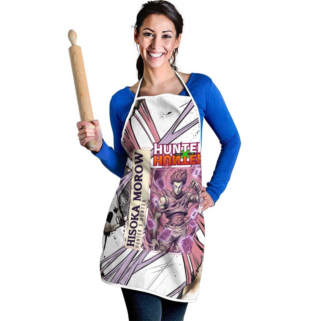Hisoka Morow Playing Card Theme Apron with Magic Aura and Artistic Anime Illustration - The Mazicc