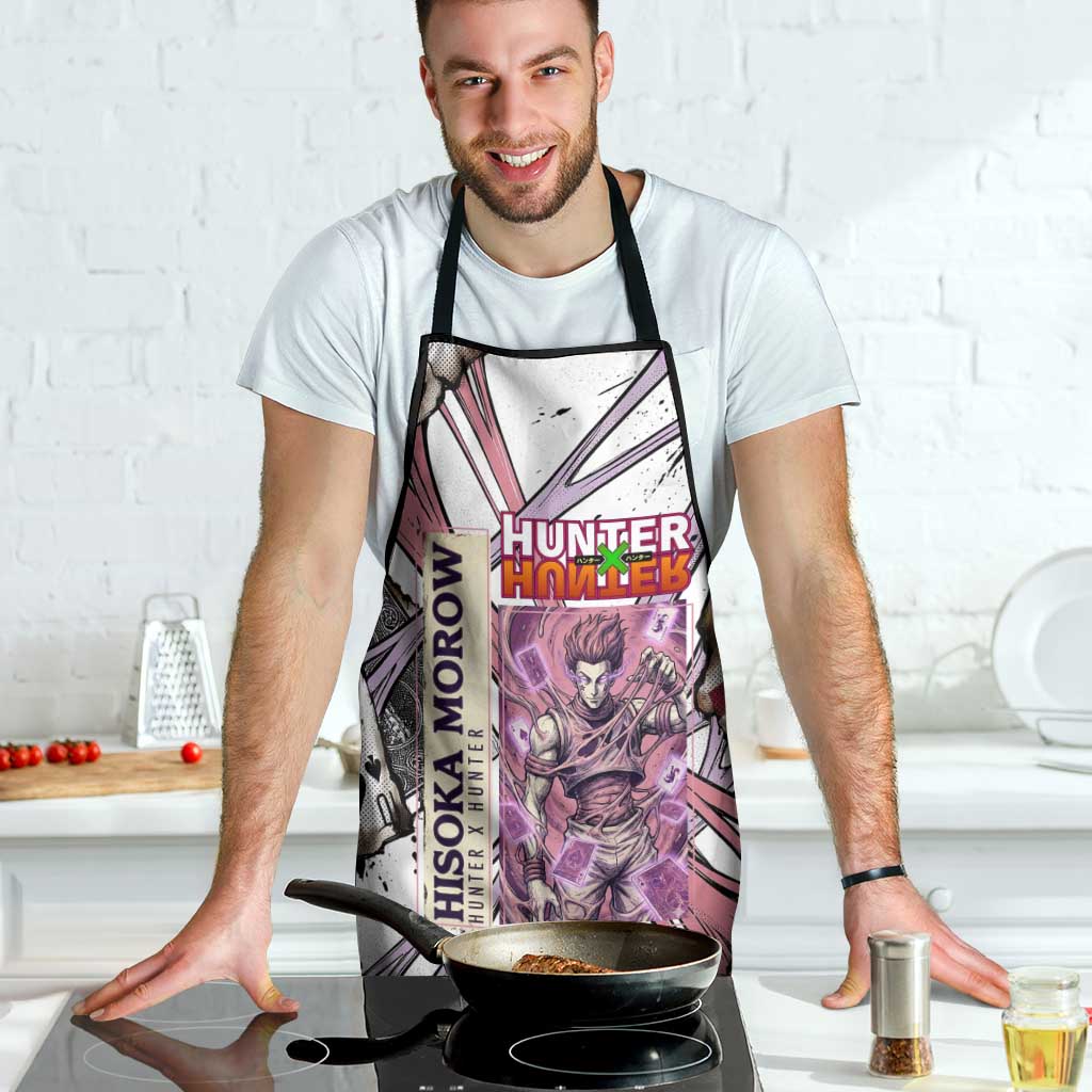 Hisoka Morow Playing Card Theme Apron with Magic Aura and Artistic Anime Illustration - The Mazicc