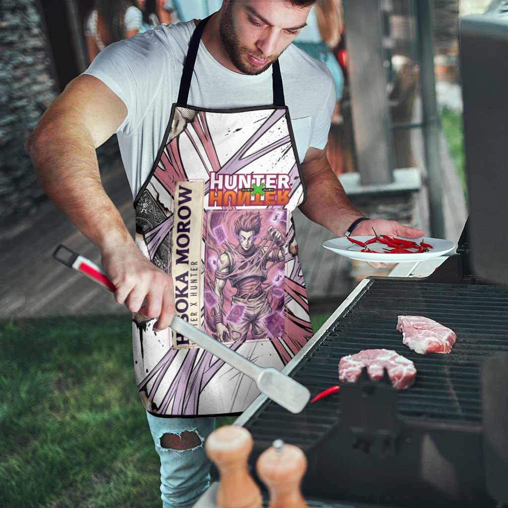 Hisoka Morow Playing Card Theme Apron with Magic Aura and Artistic Anime Illustration - The Mazicc