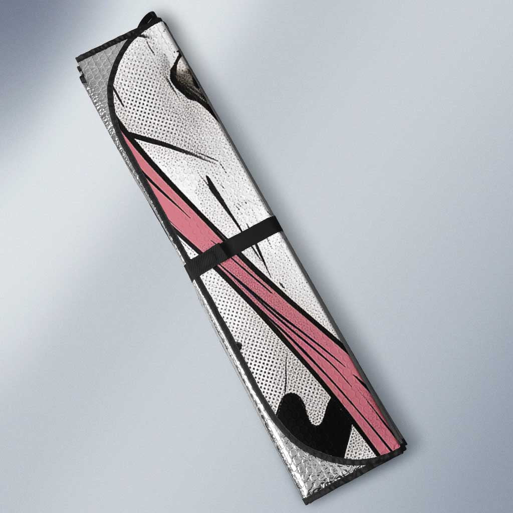 Hisoka Morow Playing Card Theme Auto Sun Shade with Magic Aura and Artistic Anime Illustration - The Mazicc