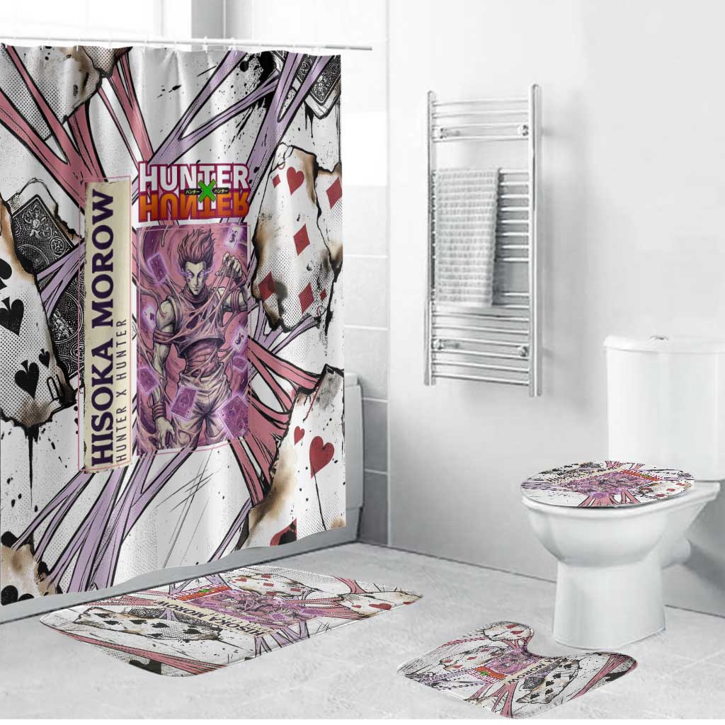 Hisoka Morow Playing Card Theme Bathroom Set with Magic Aura and Artistic Anime Illustration - The Mazicc