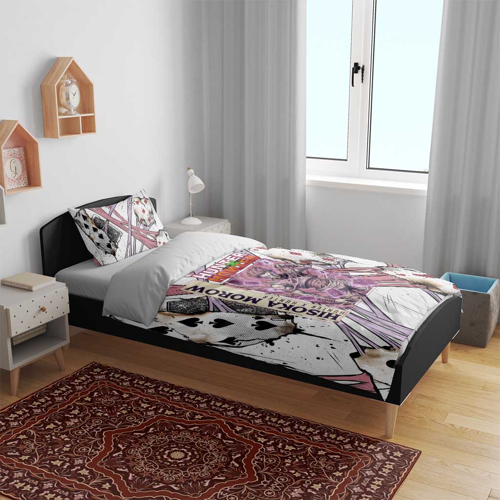 Hisoka Morow Playing Card Theme Bedding Set with Magic Aura and Artistic Anime Illustration - The Mazicc
