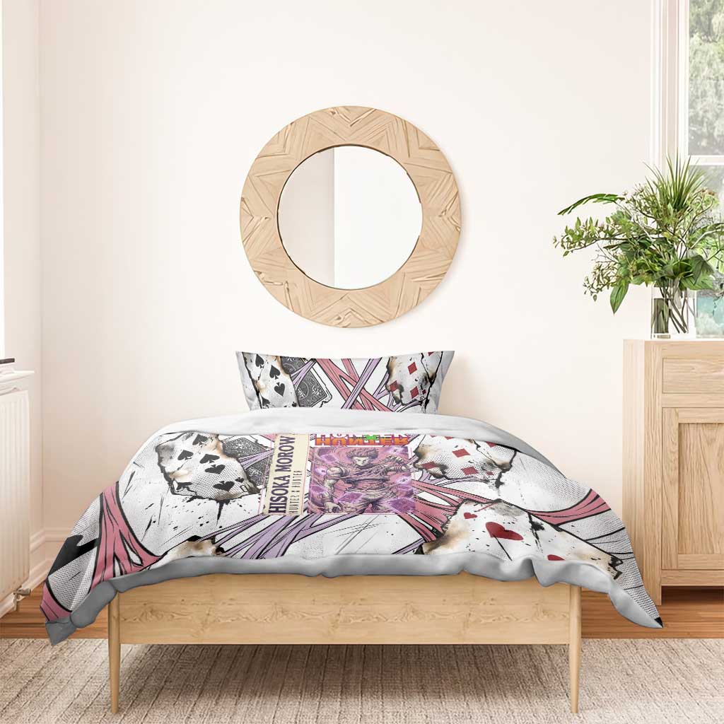 Hisoka Morow Playing Card Theme Bedding Set with Magic Aura and Artistic Anime Illustration - The Mazicc