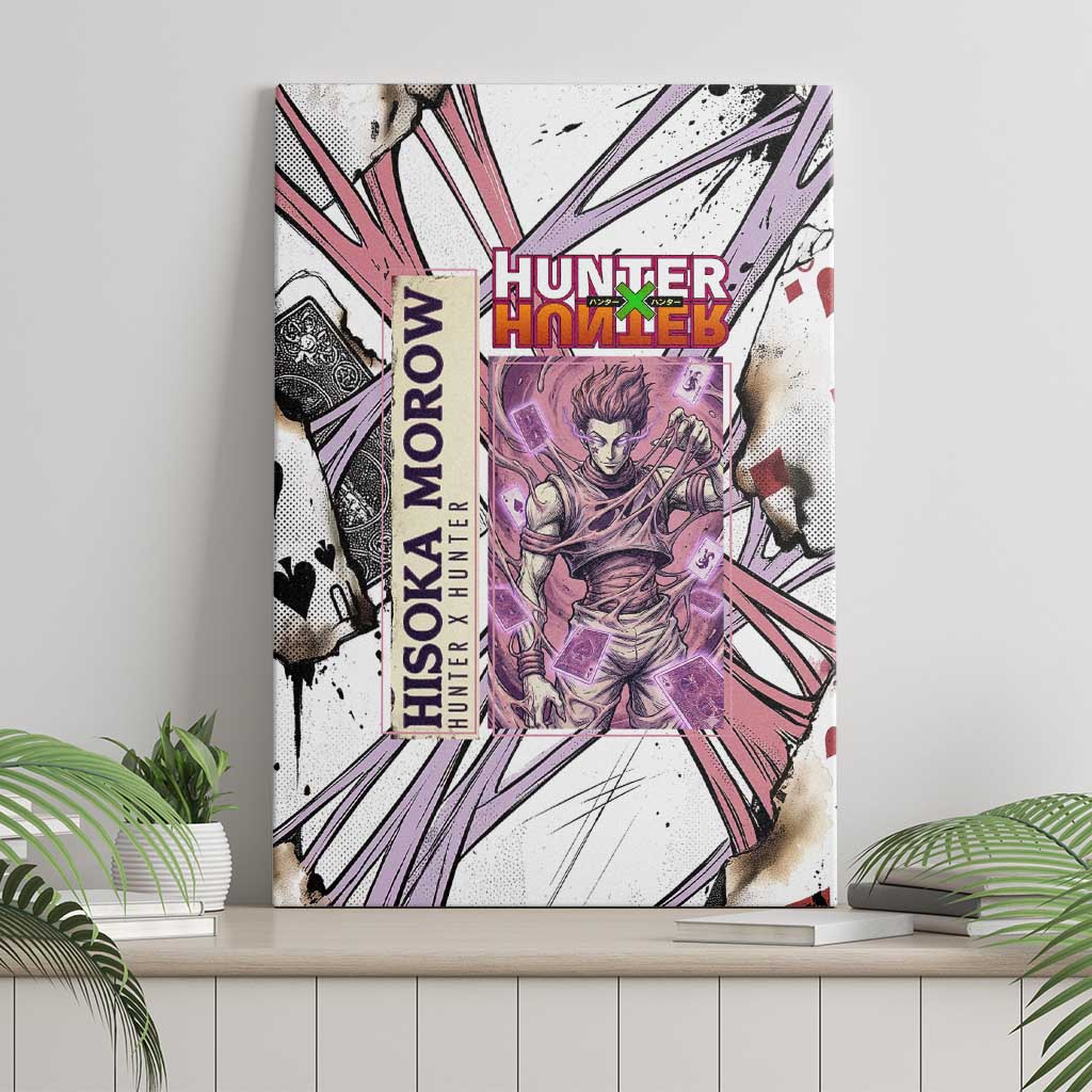 Hisoka Morow Playing Card Theme Canvas Wall Art with Magic Aura and Artistic Anime Illustration - The Mazicc