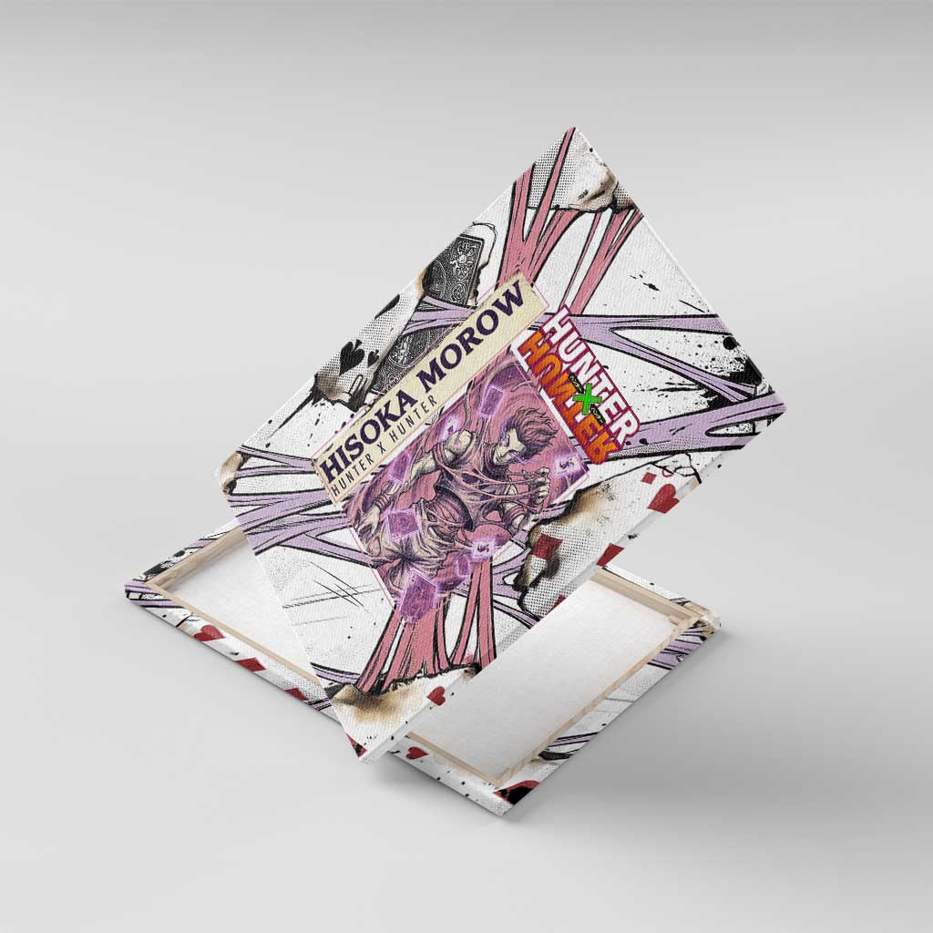 Hisoka Morow Playing Card Theme Canvas Wall Art with Magic Aura and Artistic Anime Illustration - The Mazicc