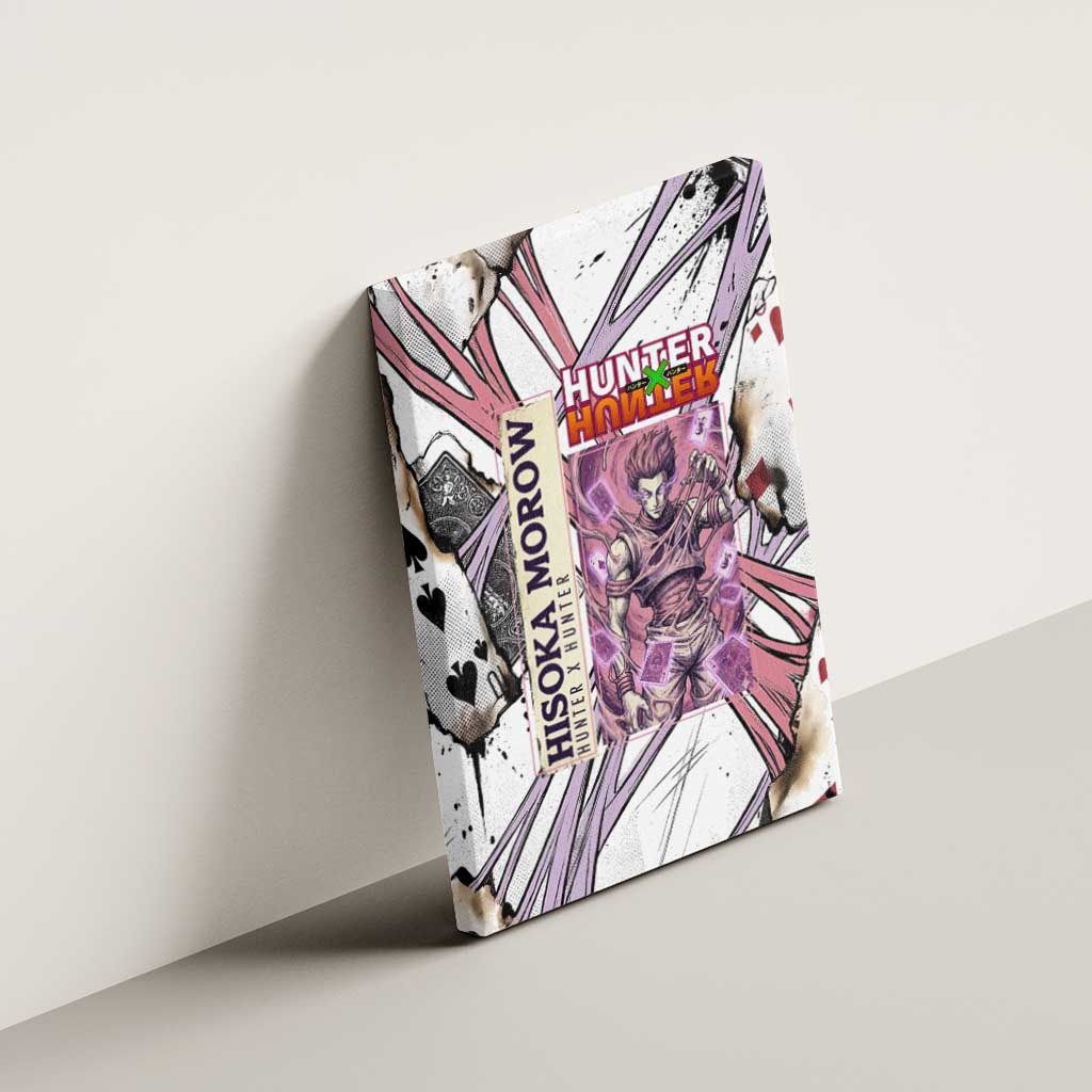 Hisoka Morow Playing Card Theme Canvas Wall Art with Magic Aura and Artistic Anime Illustration - The Mazicc