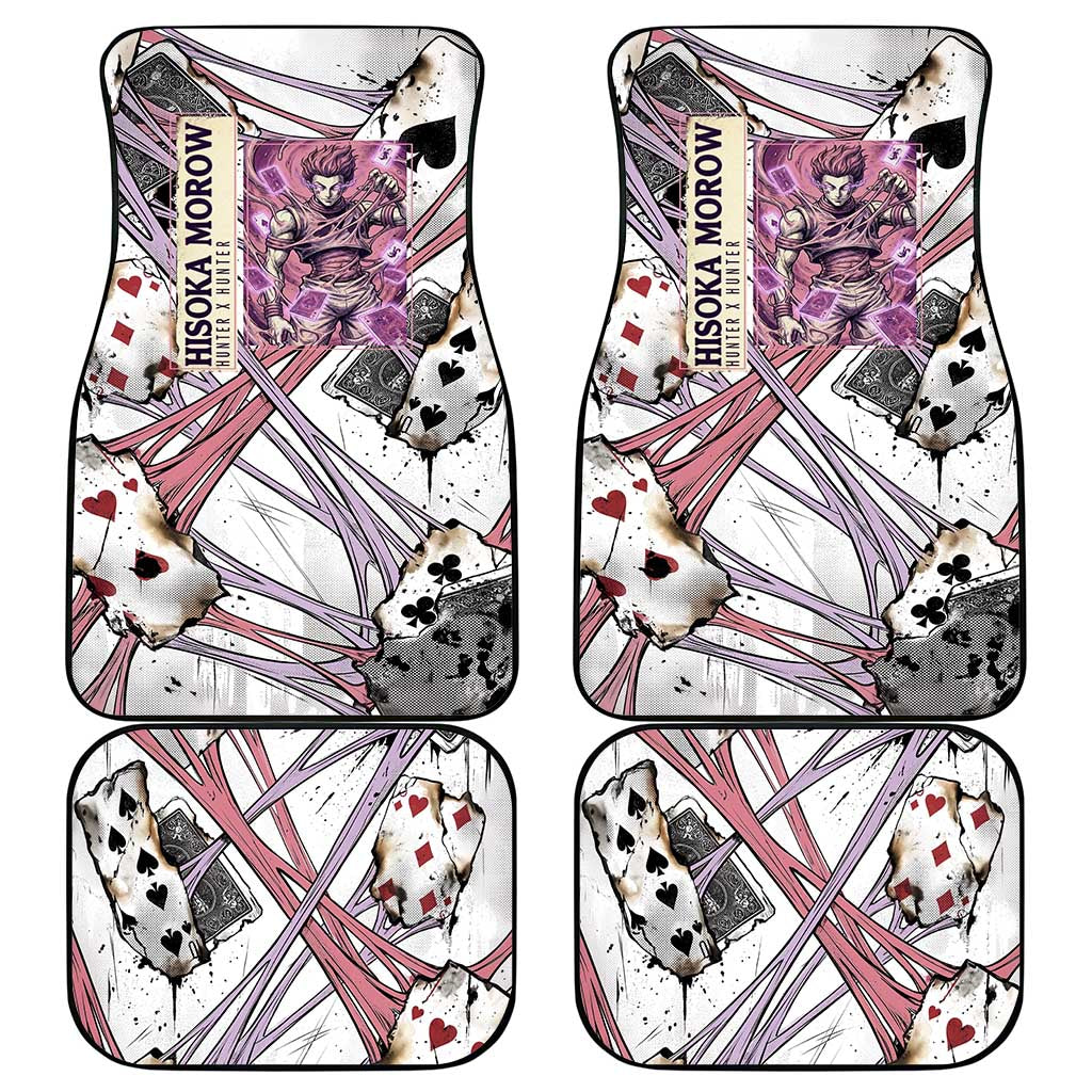 Hisoka Morow Playing Card Theme Car Mats with Magic Aura and Artistic Anime Illustration - The Mazicc