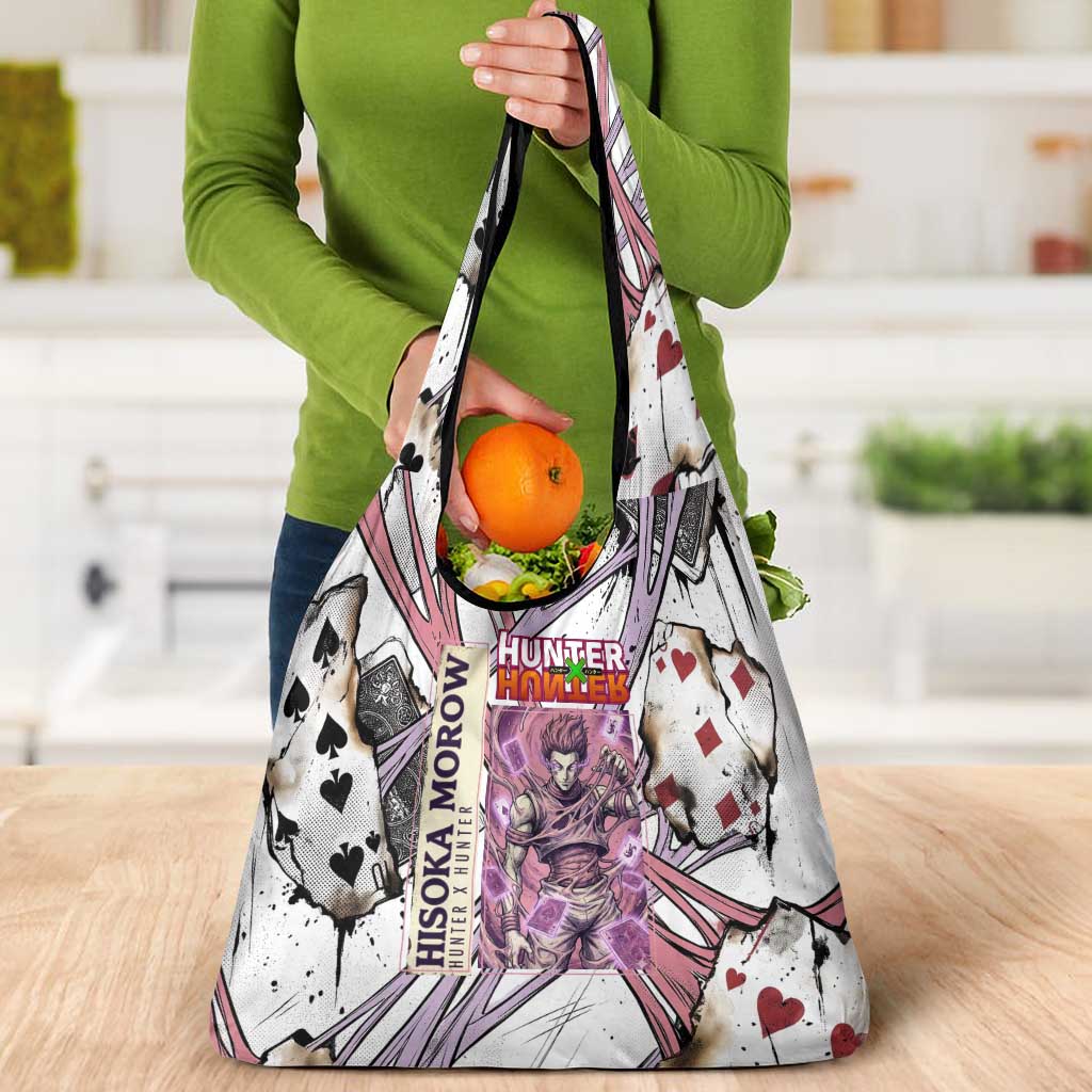 Hisoka Morow Playing Card Theme Grocery Bag with Magic Aura and Artistic Anime Illustration - The Mazicc