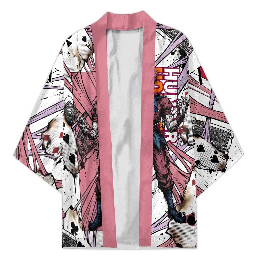Hisoka Morow Playing Card Theme Kimono with Magic Aura and Artistic Anime Illustration - The Mazicc