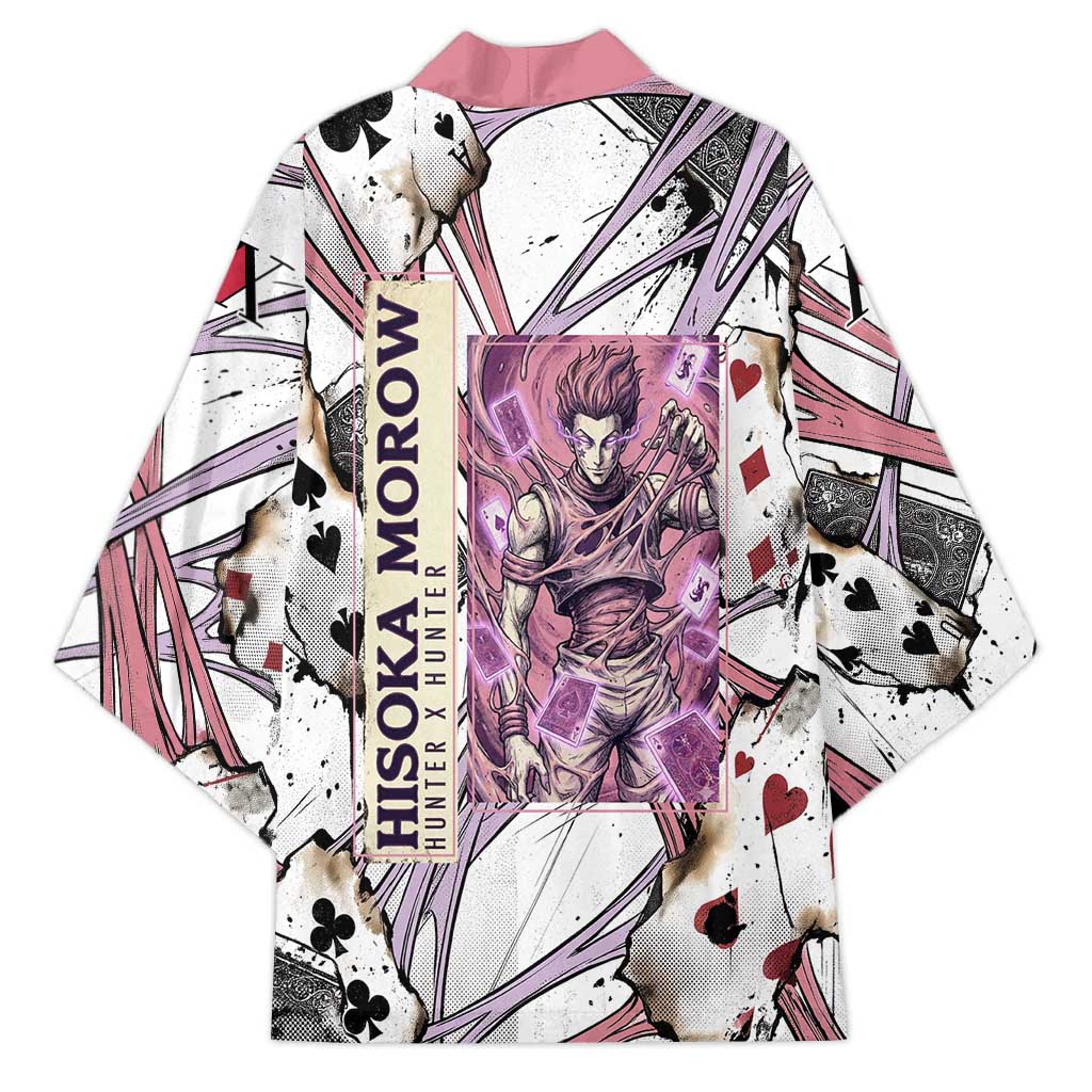 Hisoka Morow Playing Card Theme Kimono with Magic Aura and Artistic Anime Illustration - The Mazicc