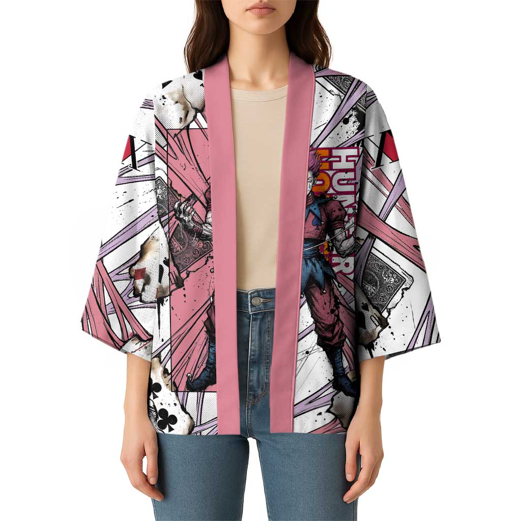 Hisoka Morow Playing Card Theme Kimono with Magic Aura and Artistic Anime Illustration - The Mazicc