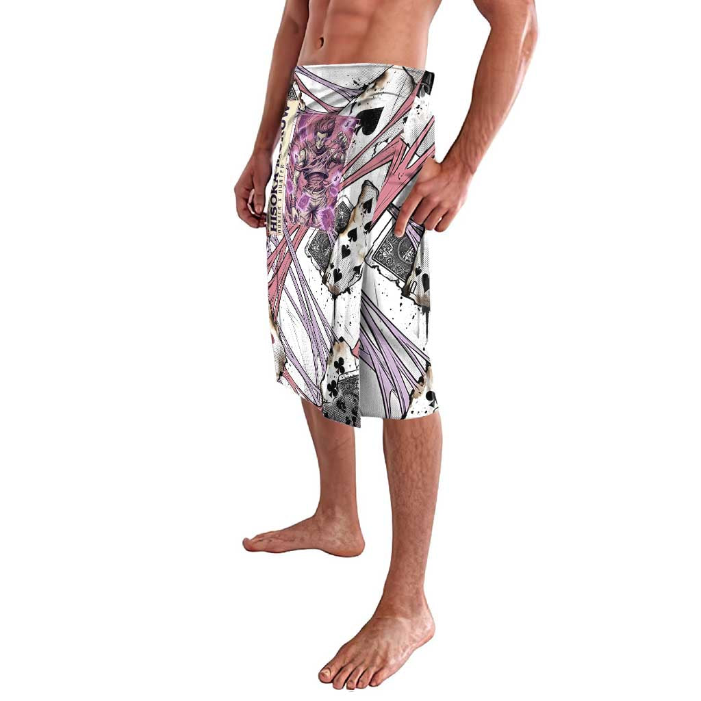 Hisoka Morow Playing Card Theme Lavalava with Magic Aura and Artistic Anime Illustration - The Mazicc
