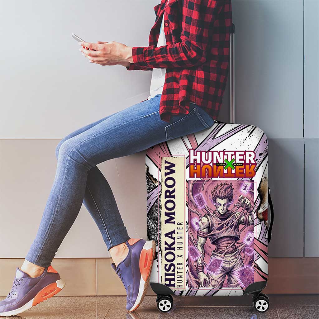 Hisoka Morow Playing Card Theme Luggage Cover with Magic Aura and Artistic Anime Illustration - The Mazicc