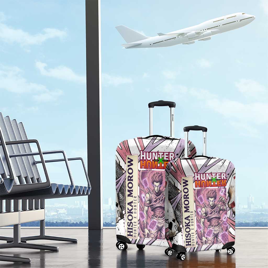 Hisoka Morow Playing Card Theme Luggage Cover with Magic Aura and Artistic Anime Illustration - The Mazicc