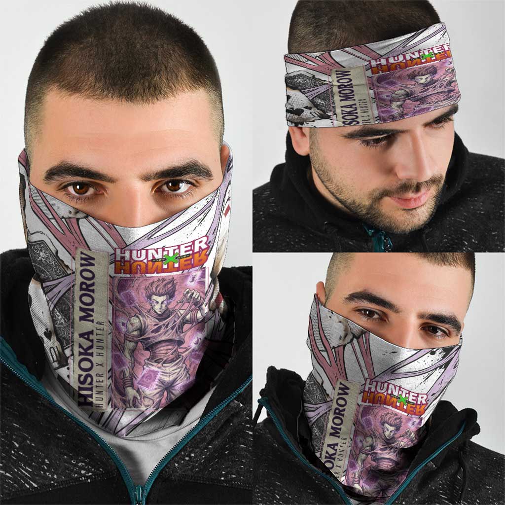 Hisoka Morow Playing Card Theme Neck Gaiter with Magic Aura and Artistic Anime Illustration - The Mazicc