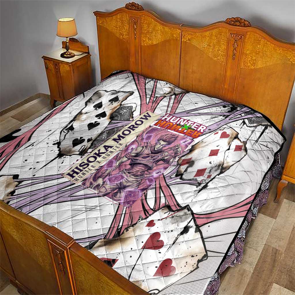 Hisoka Morow Playing Card Theme Quilt with Magic Aura and Artistic Anime Illustration - The Mazicc
