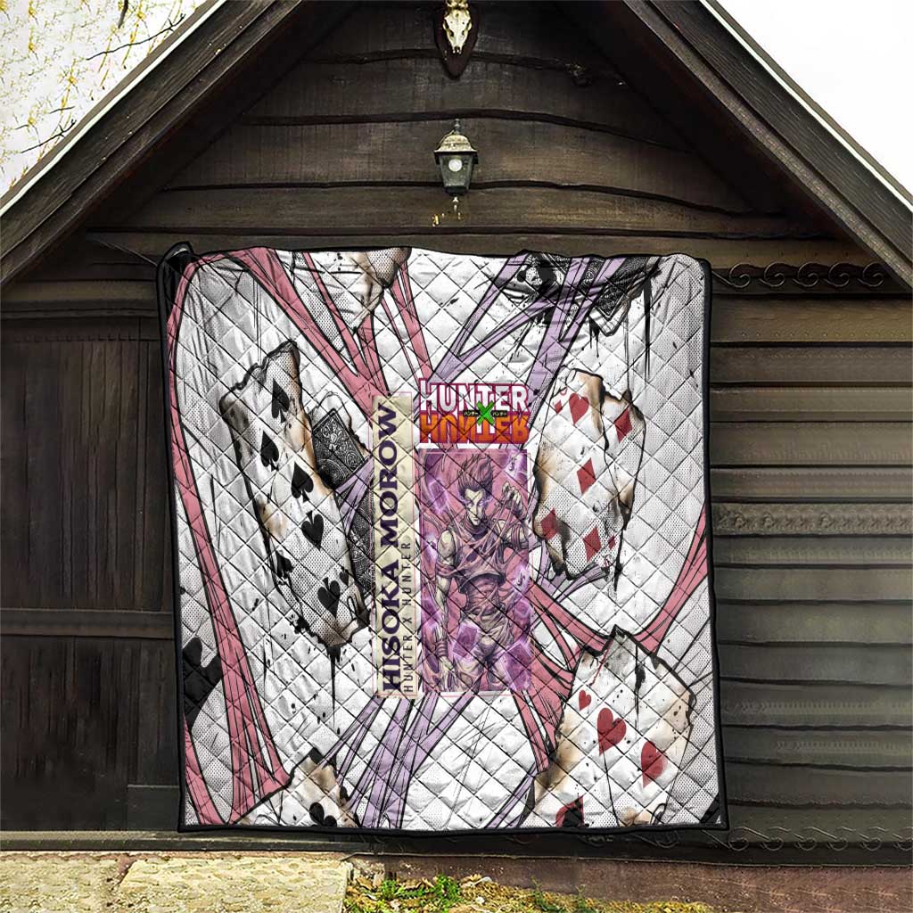 Hisoka Morow Playing Card Theme Quilt with Magic Aura and Artistic Anime Illustration - The Mazicc