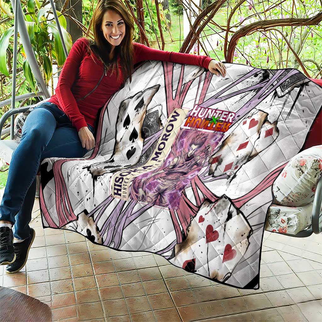 Hisoka Morow Playing Card Theme Quilt with Magic Aura and Artistic Anime Illustration - The Mazicc