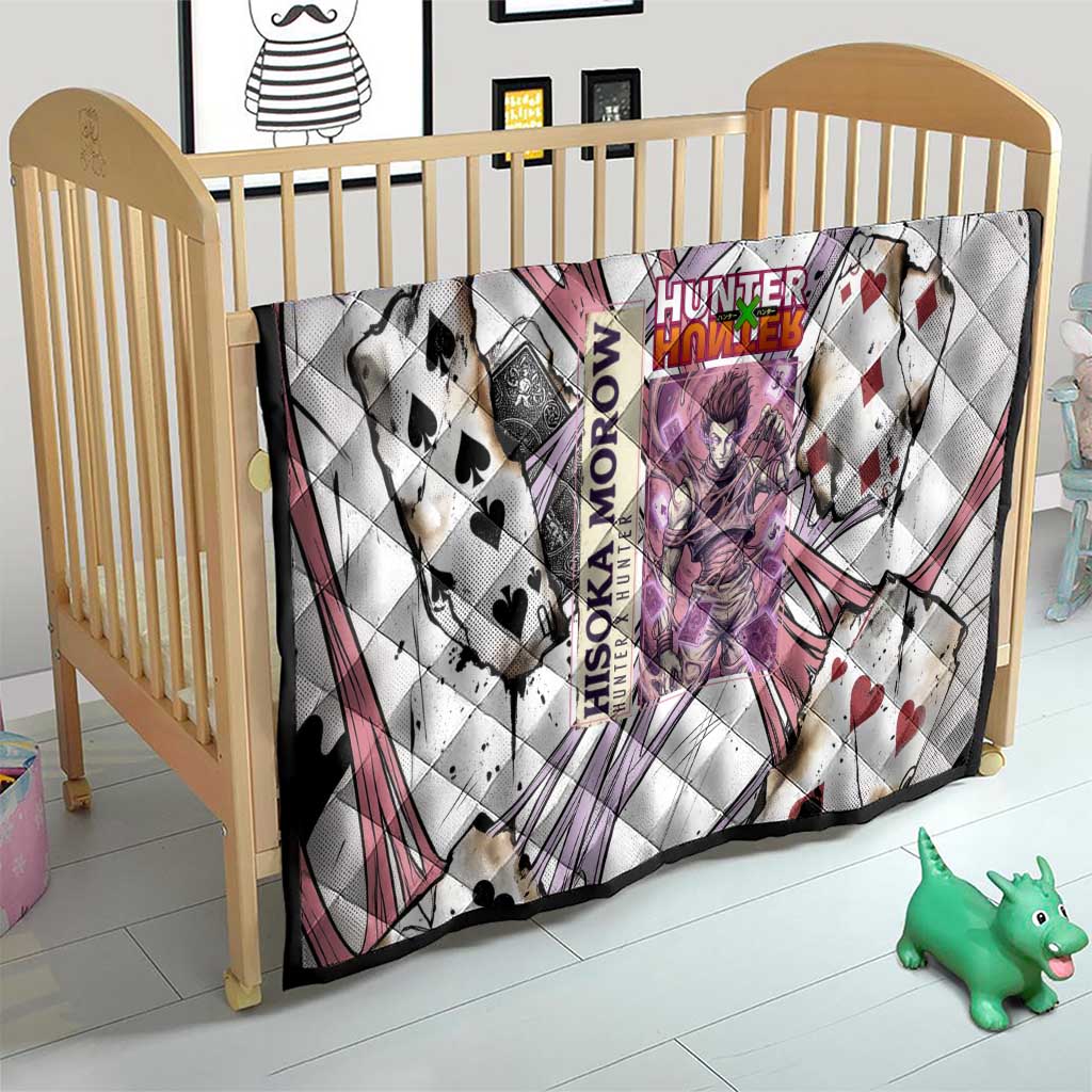 Hisoka Morow Playing Card Theme Quilt with Magic Aura and Artistic Anime Illustration - The Mazicc