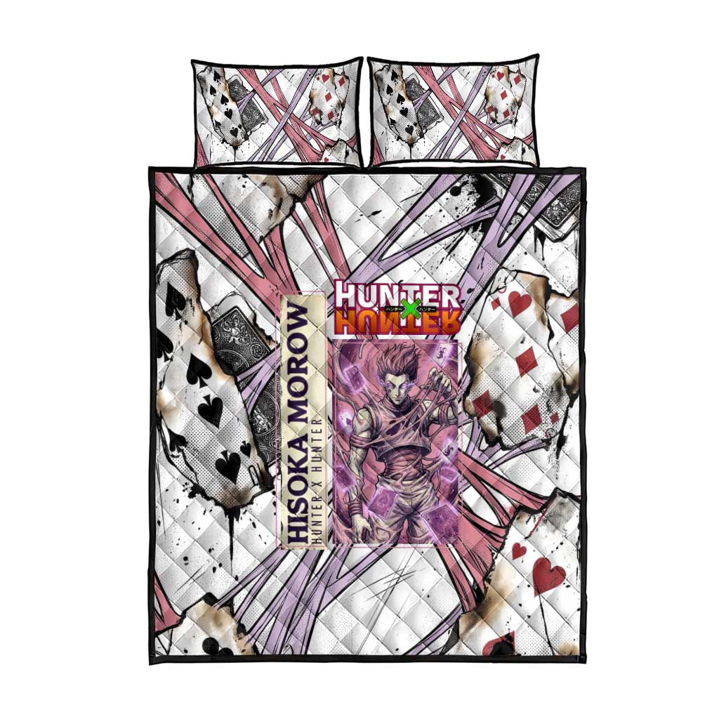 Hisoka Morow Playing Card Theme Quilt Bed Set with Magic Aura and Artistic Anime Illustration - The Mazicc