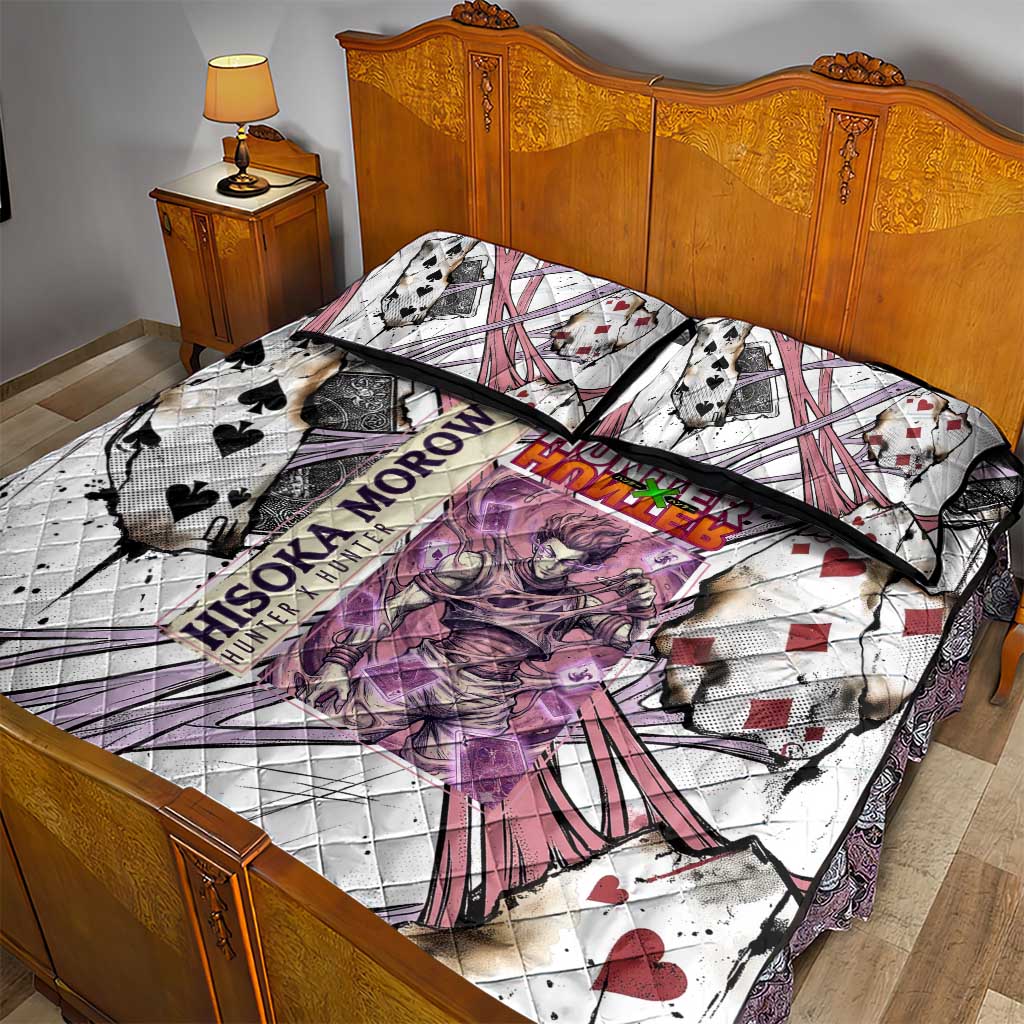 Hisoka Morow Playing Card Theme Quilt Bed Set with Magic Aura and Artistic Anime Illustration - The Mazicc