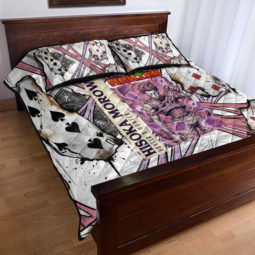 Hisoka Morow Playing Card Theme Quilt Bed Set with Magic Aura and Artistic Anime Illustration - The Mazicc