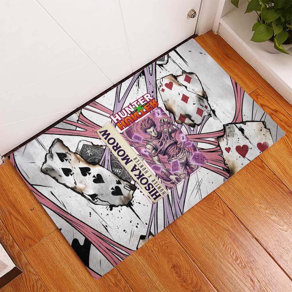 Hisoka Morow Playing Card Theme Rubber Doormat with Magic Aura and Artistic Anime Illustration - The Mazicc