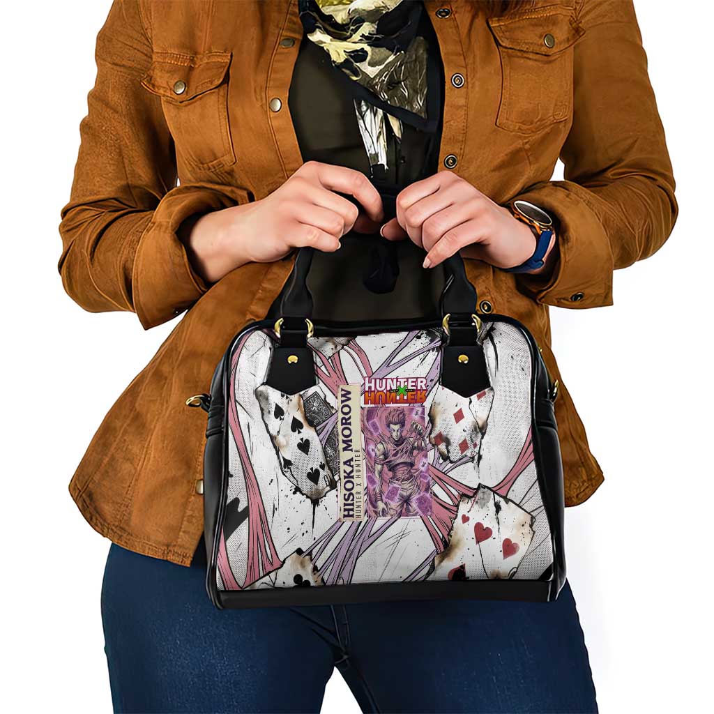 Hisoka Morow Playing Card Theme Shoulder Handbag with Magic Aura and Artistic Anime Illustration - The Mazicc
