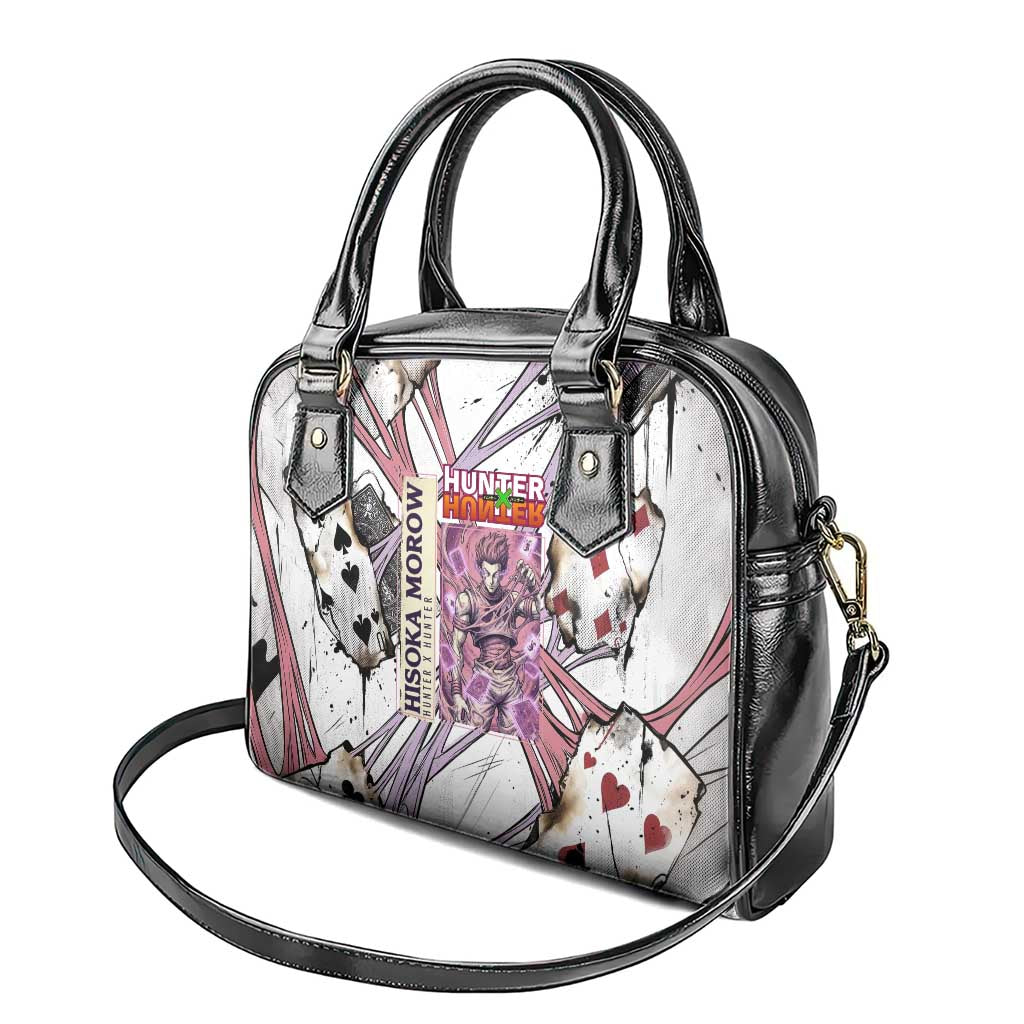 Hisoka Morow Playing Card Theme Shoulder Handbag with Magic Aura and Artistic Anime Illustration - The Mazicc