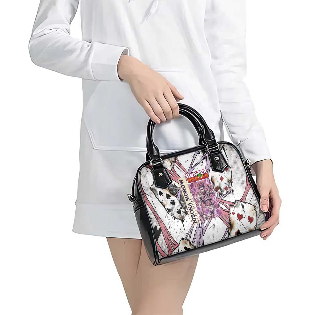 Hisoka Morow Playing Card Theme Shoulder Handbag with Magic Aura and Artistic Anime Illustration - The Mazicc