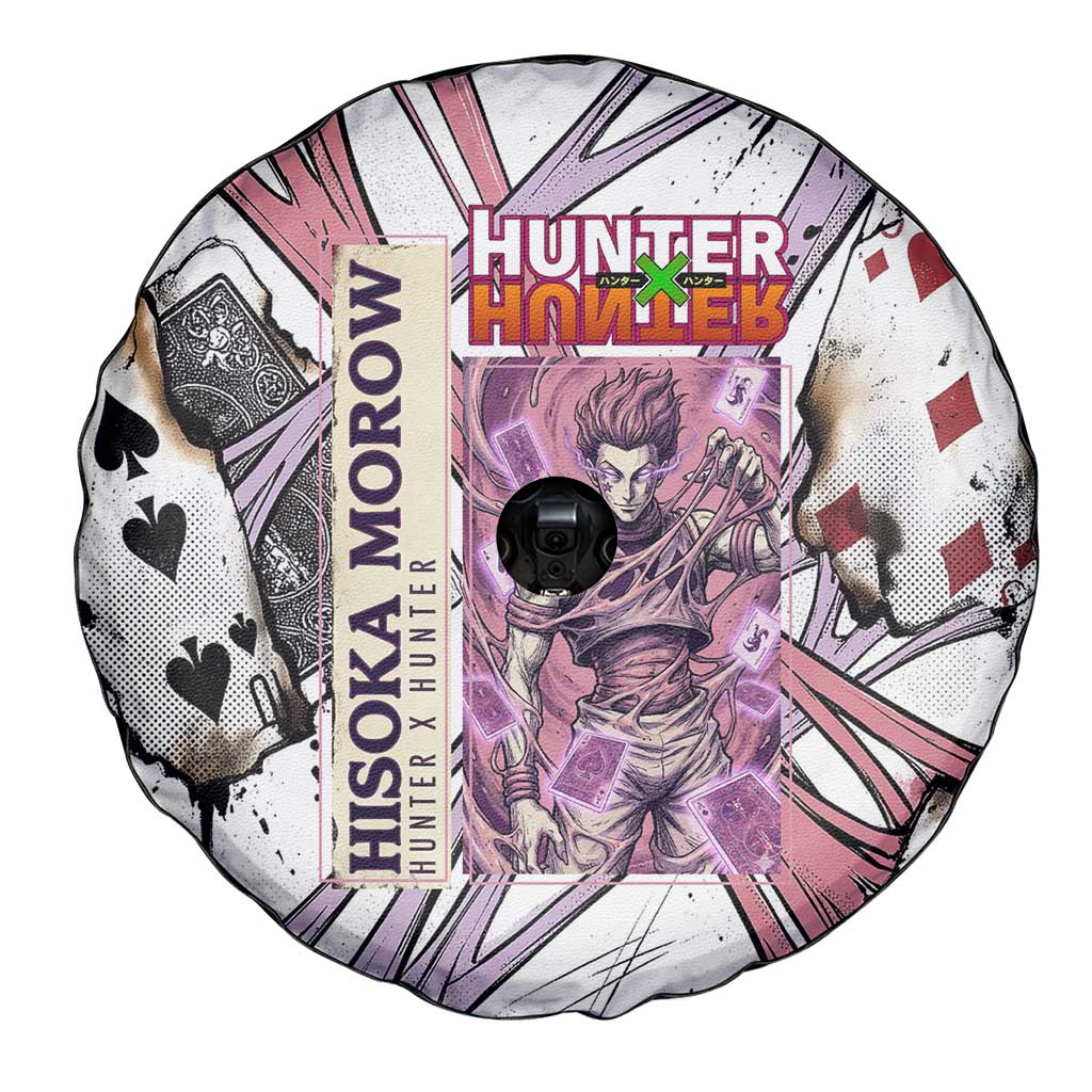 Hisoka Morow Playing Card Theme Spare Tire Cover with Magic Aura and Artistic Anime Illustration - The Mazicc